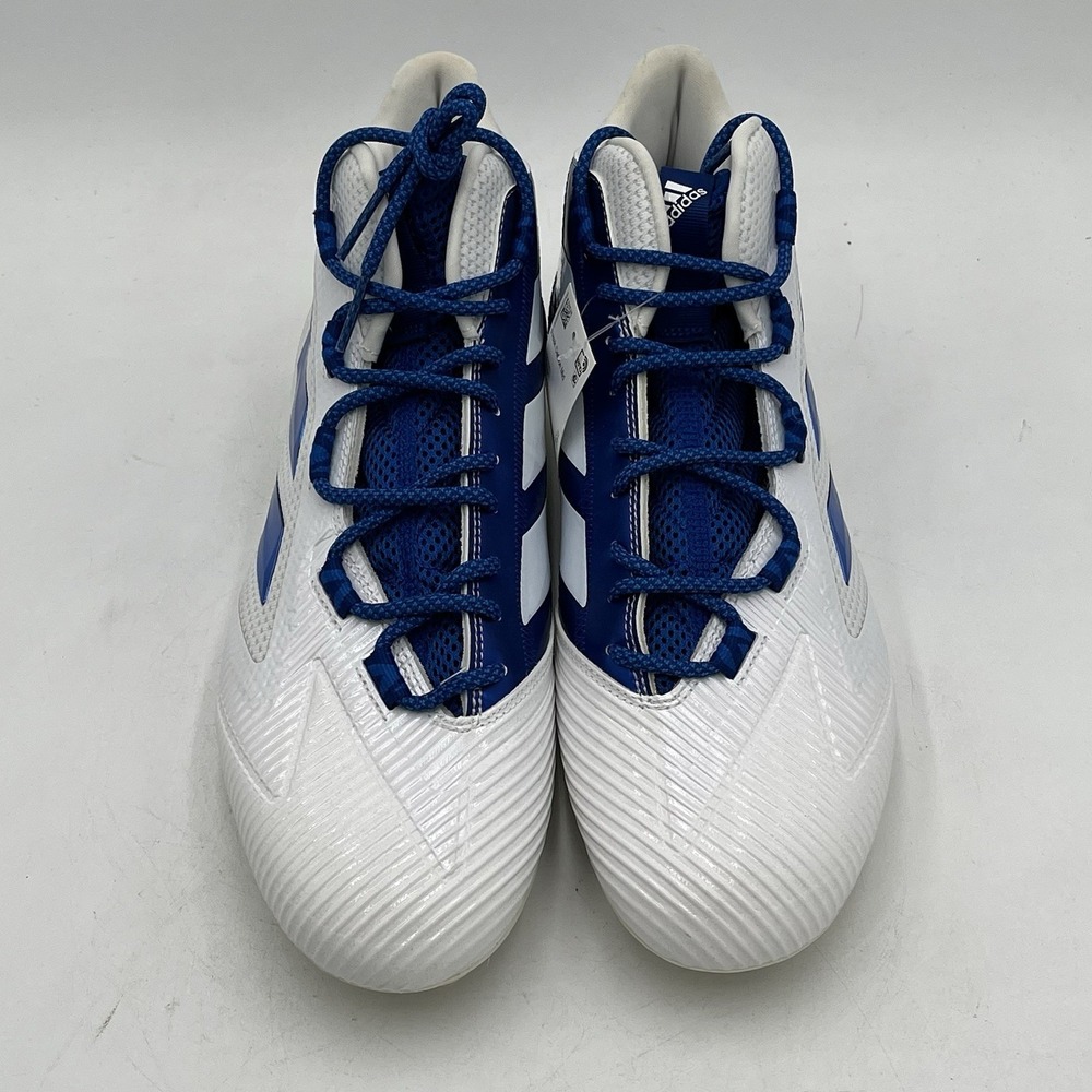 NEW! Adidas Freak X Carbon Mid Football Cleats - White/Blue - Size 13.5 - F97435 - Picture 2 of 13